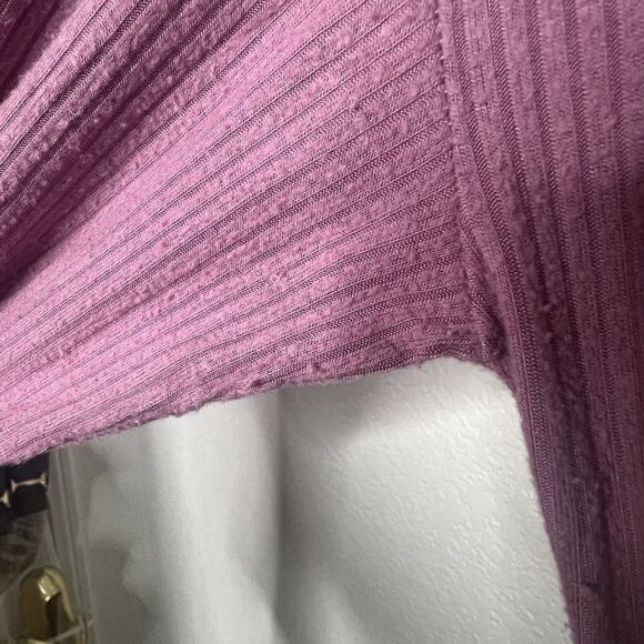 Anthropologie Dolan Left Coast Alissa Midi Dress Mauve Ribbed Cowl Neck XS Ad24 - Picture 7 of 10